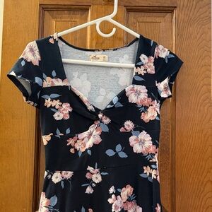 Hollister Black Floral Mini Dress